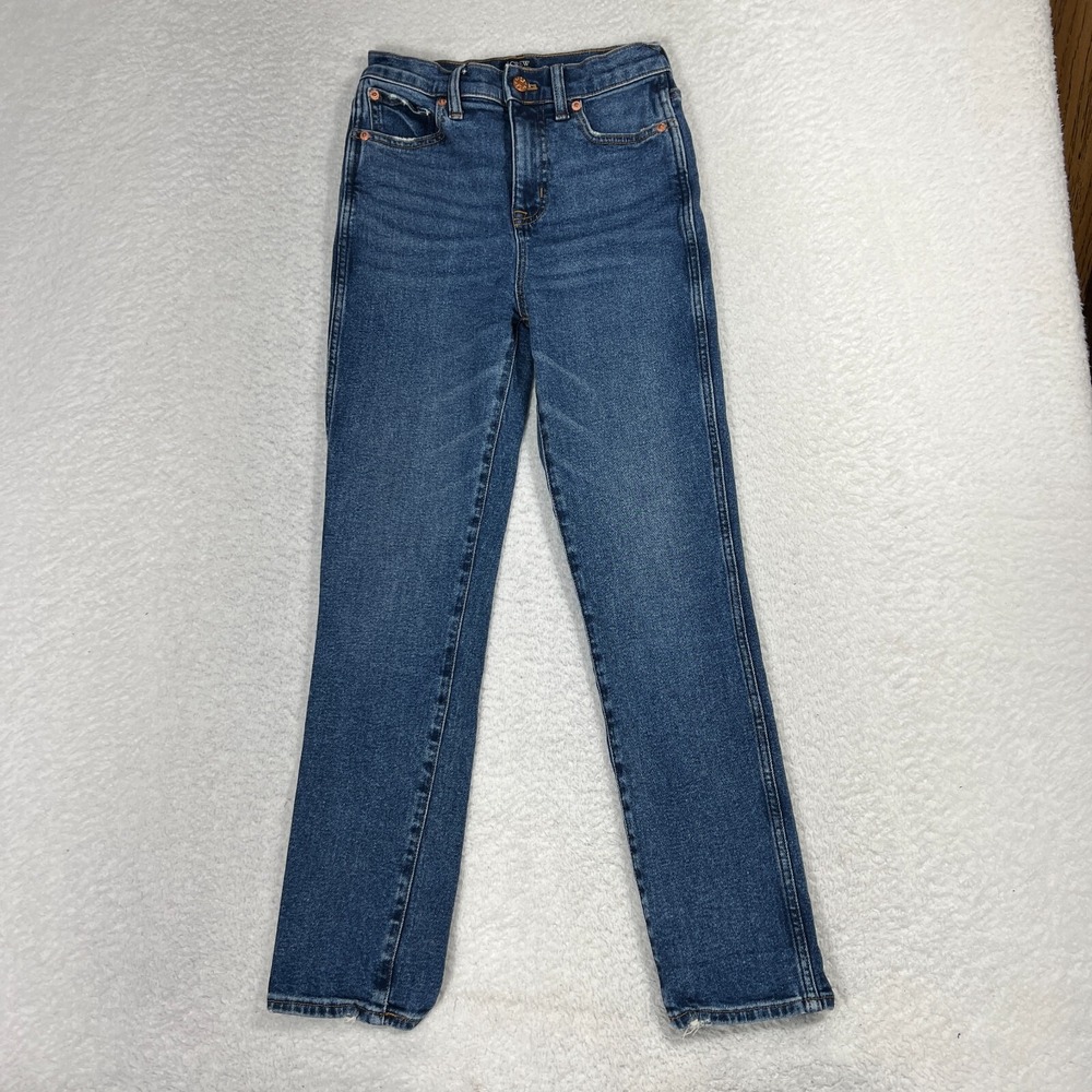 J Crew Womens Mid Rise Classic Vintage Jeans Size 25 (24x26) Med Wash Blue